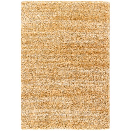Safavieh 2 ft. 3 in. x 8 ft. Hudson Shag Power Loomed Runner Area Rug; Gold & Ivory SGH295D-28